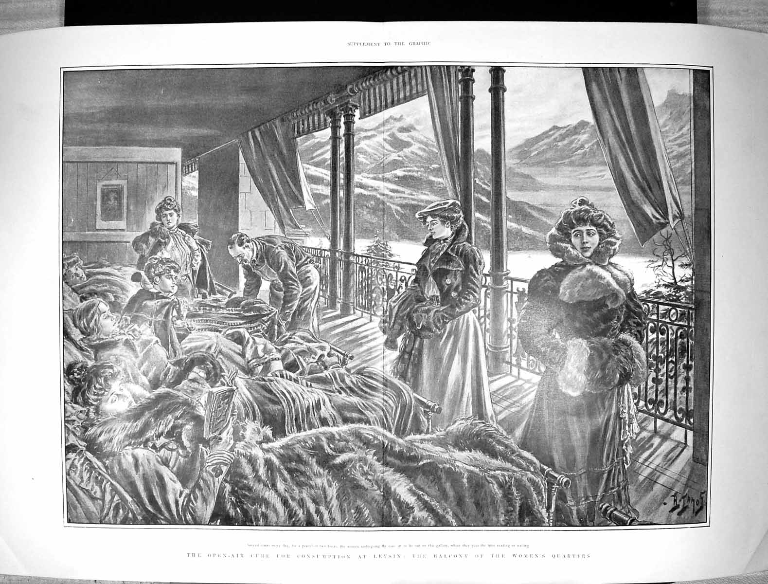 Old 1899 Royal Ascot Horse Racing Scene Enclosure Ladies Men Spectato Victorian