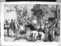 Old 1874 Scene Starting Transport Pyramids Egypt Cairo Fine Art Broml Victorian