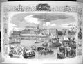 Old 1849 Scene Arrival Royal Procession Custom-House Quay Ireland Boa Victorian