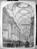 Old 1852 Funeral Duke Wellington St. Paul'S Cathedral Procession Nave Victorian
