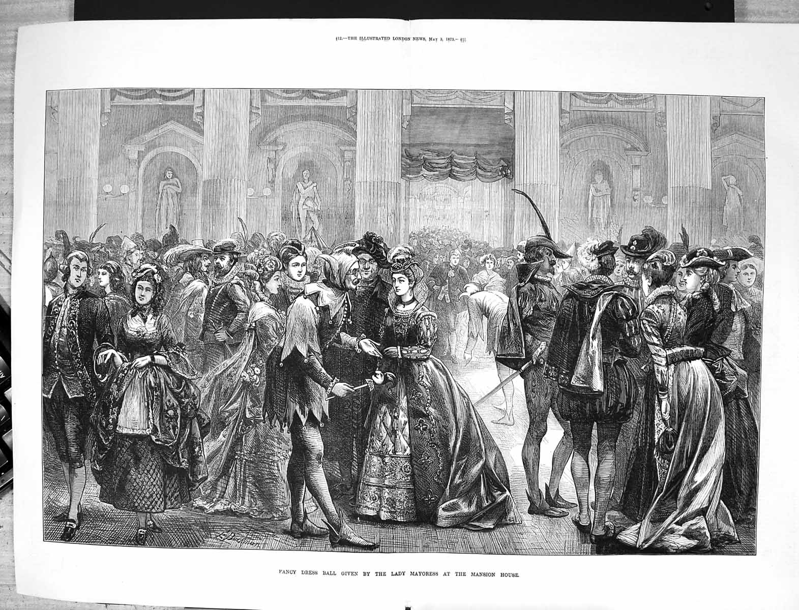 Old 1873 Fancy Dress Ball Lady Mayoress Mansion House Costumes Fine A Victorian