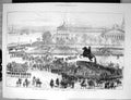 Old 1872 St. Petersburg Religious Ceremony Statue Peter Great Russia Victorian
