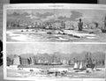 Old 1857 Cronstadt Merchant Vessels Ships Ice Man-Of-War'S Mole Lande Victorian