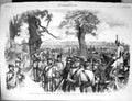 Old Antique Print 1860 Review Rifle Volunteers Hyde Park London War Siers 19th