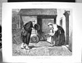 Old Print 1873 Lesson Charity Little Girl Food Plate Mother War Sier Cal 19th