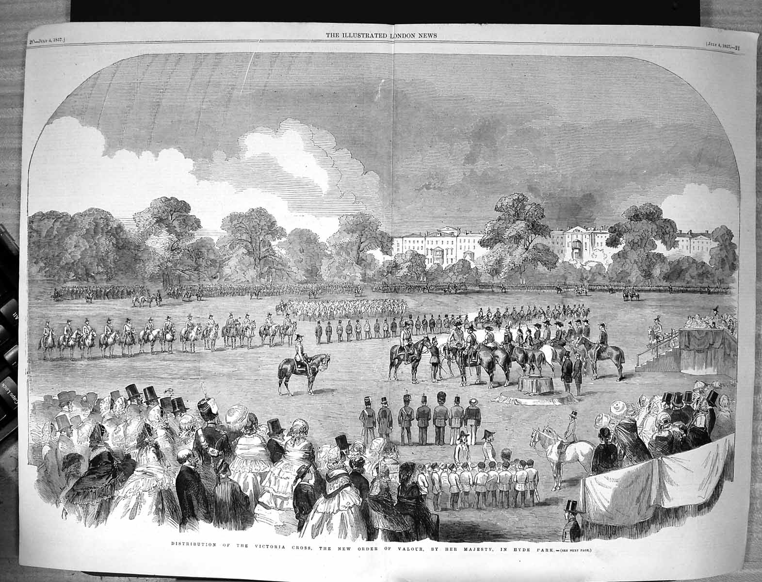 Old *6022 1857 Distribution Victoria Cross New Order Valour Queen Hyd