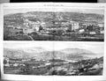 Old 1867 Panoramic View City Dunedin Otago New Zealand Octagon Family Victorian