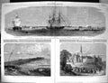 Old 1863 Charleston Harbour Ships Castle Pinckney Church Czenstochow Victorian