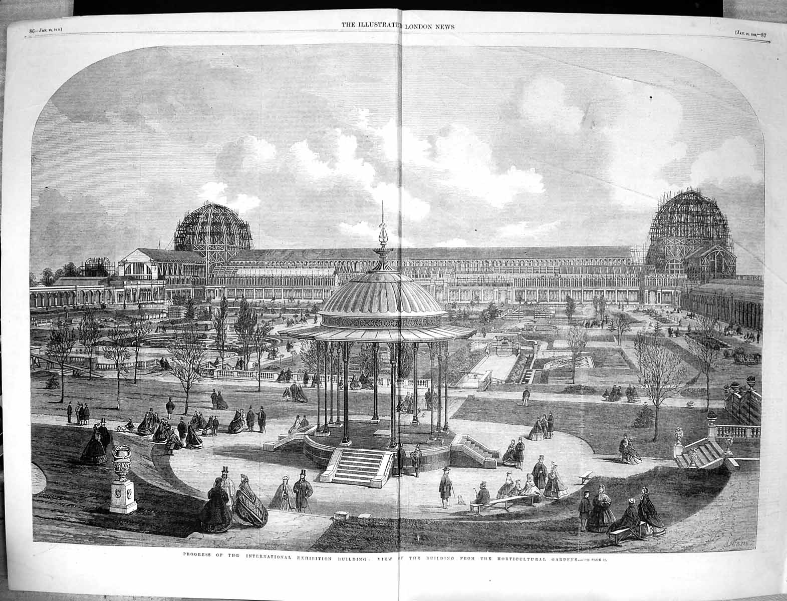 Old 1862 International Exhibition Building Horticultural Gardens Arch Victorian