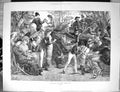 Original Old Antique Print 1881 Eton Harrow Cricket Match Sport Spectators 19th