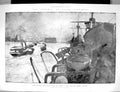 Original Old Antique Print 1901 Funeral Queen Victoria German War Ships Solent