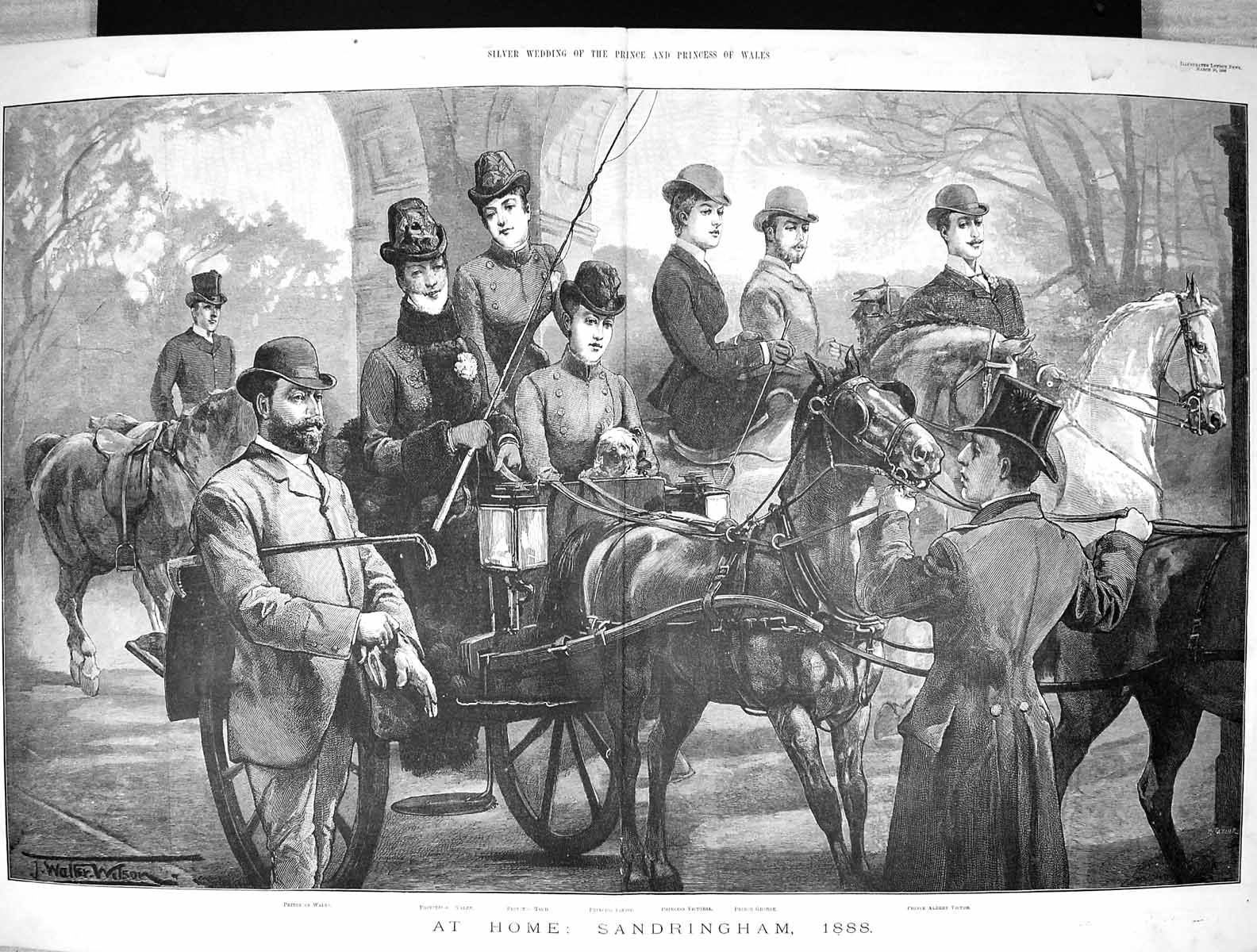 Old 1888 Sandringham Prince Victor George Wales Princess Maud Victori Victorian