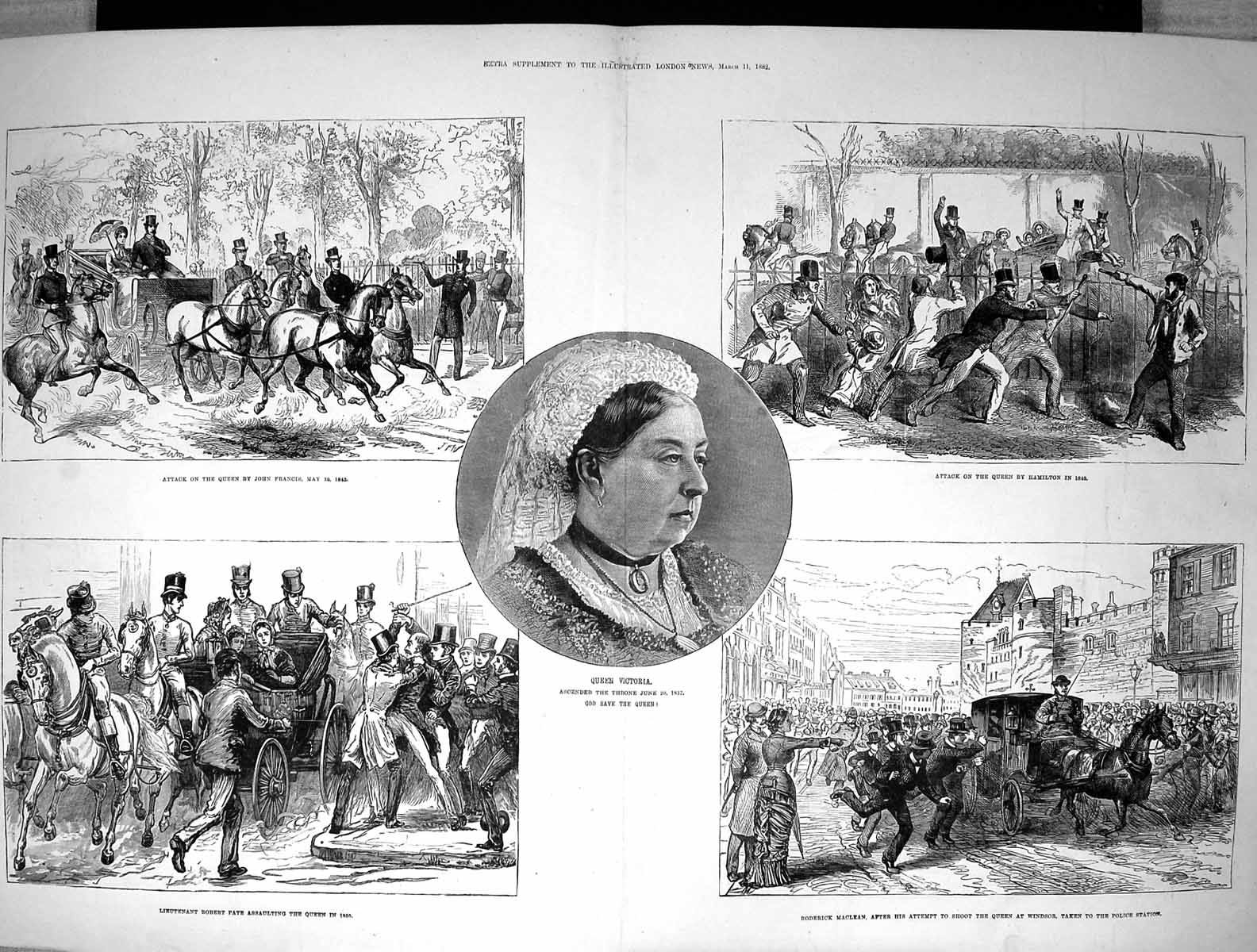Old 1882 Queen Victoria Attack Hamilton Maclean John Francis Robert P Victorian