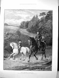 Old 1883 Squires Favourite Man Young Boy Horses Countryside Heywood H Victorian