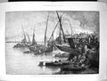 Old 1883 Cholera Egypt Inhabitants Boulak Cairo Barges River Nile Boa Victorian