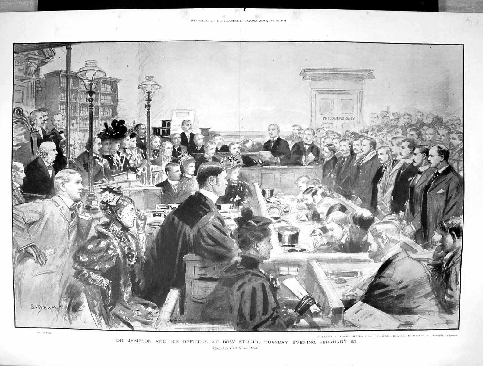 Old 1896 Dr. Jameson Officers Bow Street Grenfell Smith Villiers Stra Victorian