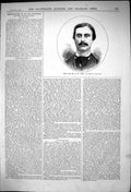 Original Old Antique Print Portrait Late Mr H M Feist 1875 19th