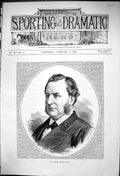 Original Old Antique Print Portrait Mr Joseph ArnCave 1875 19th