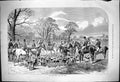 Antique Old Print First Meet After Thaw J Sturgess Riders Horses Hounds 1875