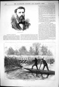 Old Professor Heinemann Born Berlin 1837 Shooting Otters Thames 1875 Victorian