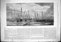 Original Old Antique Print Yachts In Winter Quarters Haslar Creek Gosport 1875