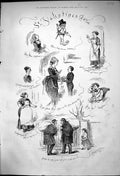 Old St Valentines Day Delivering Letters Lady Maid Bags Back D Wilson
