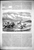 Old Antique Print King Alfonso Xii Harehunting San Miguei H Sagent 1875 19th