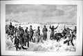 Old Antique Print Imperial Sport Germany Siers Rifles Rabbits Snow 1875 19th