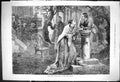 Original Old Antique Print 1875 Scene Lady Flora Court Theatre Romance 19th