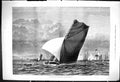 Original Old Antique Print 1875 Battle Barges Yachts Racing Sport Final Heat