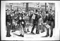 Original Old Antique Print 1875 Cockney Anglers Train Railway Station Fishermen