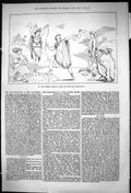 Original Old Antique Print 1875 Mr Cave Drama Farce Ballet Opera Bouffe Theatre
