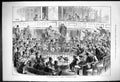 Antique Print 1875 Gamecocks Birds Spain Sunday Amusement Madrid Spain 19th
