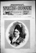 Original Old Antique Print 1875 Portrait Mdlle. Anna Belocca Beautiful Woman
