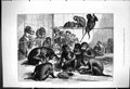 Original Old Antique Print 1875 Whitsuntide Holidays Monkeys Dinner Zoo Animals