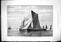 Antique Old Print 1875 Medway Barge-Match Saucy Ken Committee Steamer Yachts
