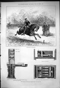 Old 1875 Horses Sport Tent Pegging Hurlingham Water Filtration Traini Victorian