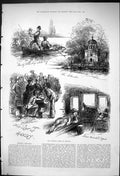 Original Old Antique Print 1875 Henley Regatta Boat Race Moody Sankey Sport