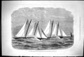 Antique Print 1875 Royal London Yacht Club Schooner Match Egeria Sea Belle 19th