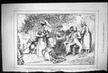 Original Old Antique Print 1875 William Shakespeare Home Garden Scene Picnic