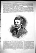 Original Old Antique Print Portrait Mr Wyndham Anglo-German Comedian 1875 19th