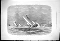 Antique Old Print 1875 Prince Wales Yacht Club Channel Match North Foreland