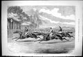 Antique Old Print 1875 Goodwood Stakes Horse Racing Jockeys Sport Finish Line