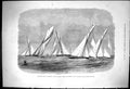 Antique Old Print Ramsgate Royal Harbour Yacht Matches Cudd'S Channel 1875 19th