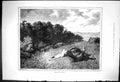 Original Old Antique Print 1875 Ride Death Horse Nude Lady Trees Mountains 19th