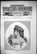 Original Old Antique Print 1875 Portrait Beautiful Woman Miss Hughes Victorian