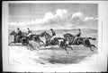 Old Antique Print 1875 Cesarewitch Horses Racing Jockeys Sport Rough Up 19th
