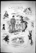 Original Old Antique Print 1875 Sketches Whitby Parade Fisherwoman Cottages