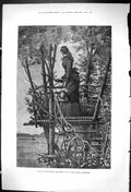 Antique Print 1875 Up In The Crows Nest Look-Out Hudson River Country Seat 19th