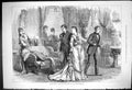 Original Old Antique Print 1875 Scene Nine Days Wonder Court Theatre Actors